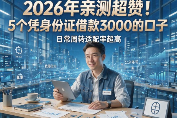 2026年亲测超赞!5个凭身份证借款3000的口子,日常周转适配率超高