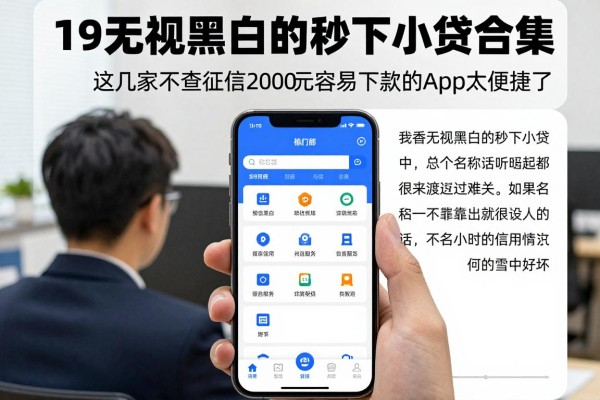 19无视黑白的秒下小贷合集,这几家不查征信借钱2000元容易下款的app太便捷了