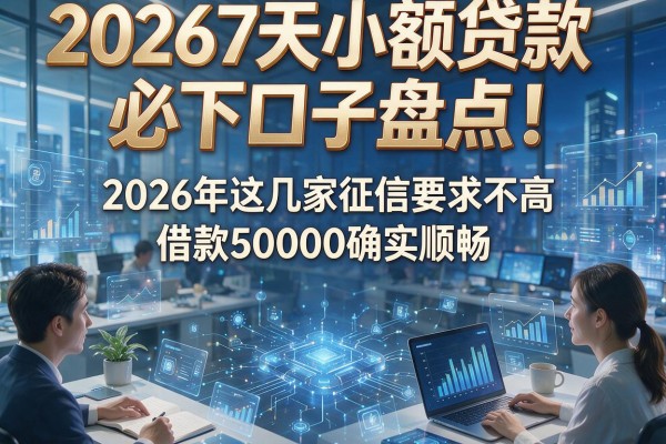 20267天小额贷款必下口子盘点!2026年这几家征信要求不高,借款50000确实顺畅
