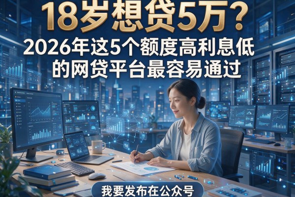 18岁想贷5万?2026年这5个额度高利息低的网贷平台最容易通过!