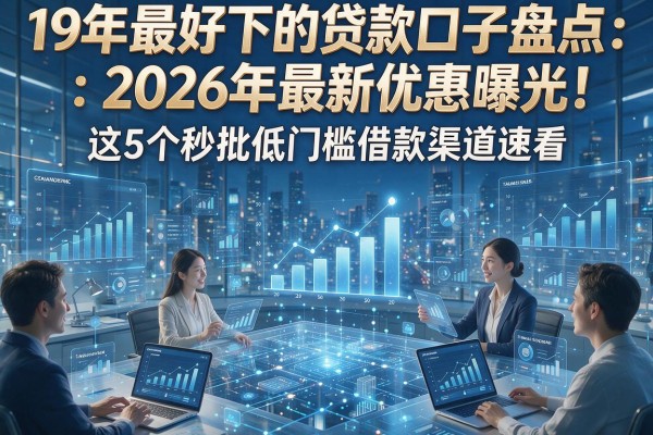 19年最好下的贷款口子盘点:2026年最新优惠曝光!这5个秒批低门槛借款渠道速看