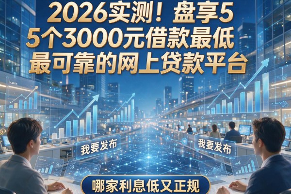 2026实测！盘点5个3000元借款最低最可靠的网上贷款平台，哪家利息低又正规？