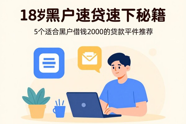 18岁黑户必看!2026速贷速下秘籍:5个适合黑户借钱2000的贷款平台软件推荐