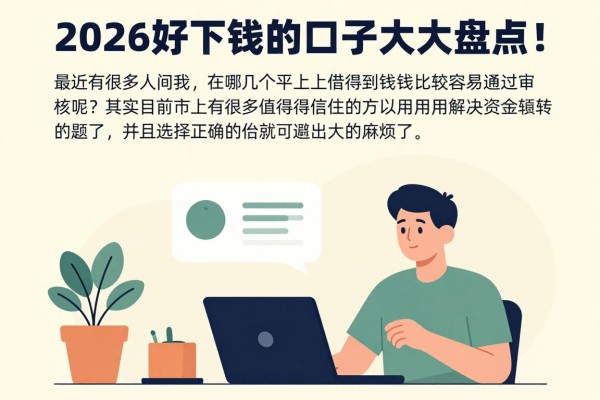 2026好下钱的口子大盘点！多数人不懂的5个2026好借500钱的平台速览