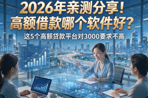 2026年亲测分享！高额借款哪个软件好？这5个高额贷款平台对3000要求不高