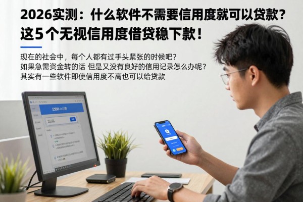 2026实测：什么软件不需要信用度就可以贷款？这5个无视信用度借钱稳下款！