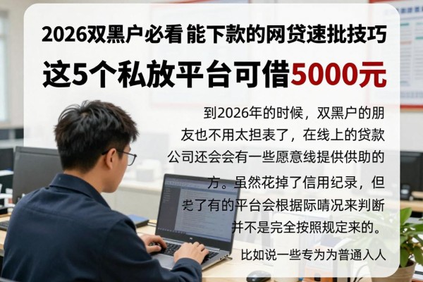 2026双黑户必看!能下款的网贷速贷速批技巧,这5个私放平台可借5000元