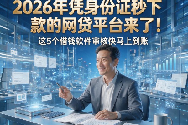 2026年凭身份证秒下款的网贷平台来了!这5个借钱软件审核快马上到账