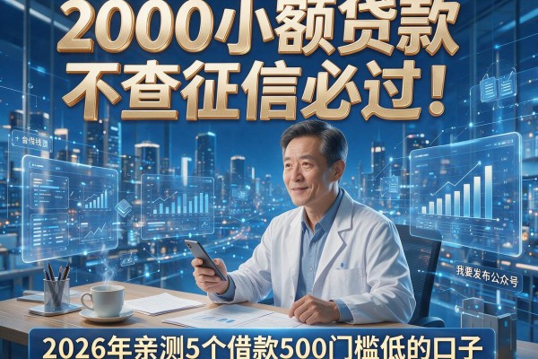 2000小额贷款不查征信必过!2026年亲测5个借款500门槛低的口子