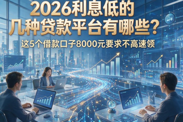 2026利息低的几种贷款平台有哪些？这5个借款口子8000元要求不高速领