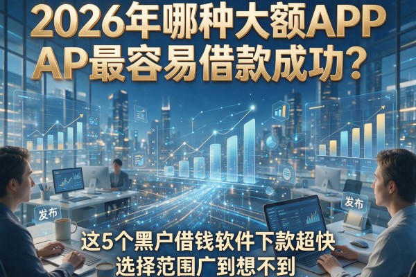 2026年哪种大额APP最容易借款成功?这5个黑户借钱软件下款超快,选择范围广到想不到!