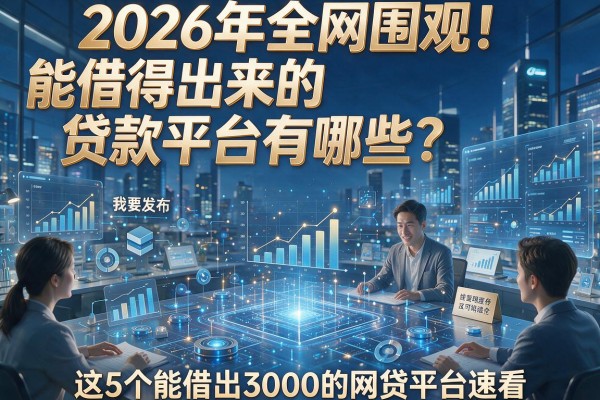 2026年全网围观!能借得出来的贷款平台有哪些?这5个能借出3000的网贷平台速看