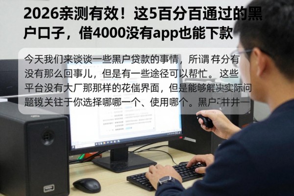 2026亲测有效!这5个百分百通过的黑户口子,借4000没有app也能下款