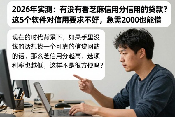 2026年实测：有没有看芝麻信用分信用的贷款？这5个软件对信用要求不高，急需2000也能借