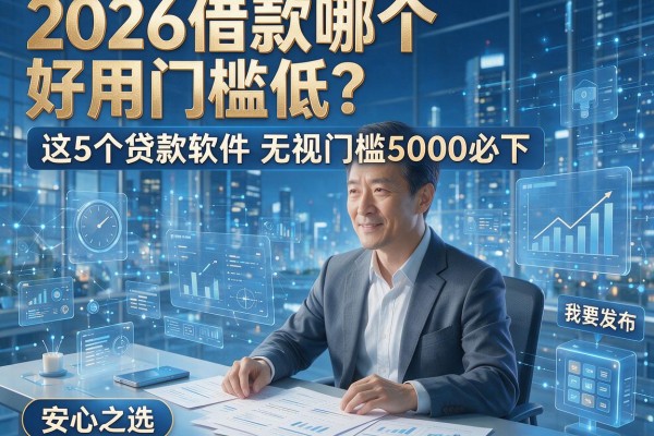 2026借款哪个好用门槛低？这5个贷款软件无视门槛5000必下，安心之选