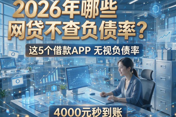 2026年哪些网贷不查负债率？这5个借款APP无视负债率，4000元秒到账！