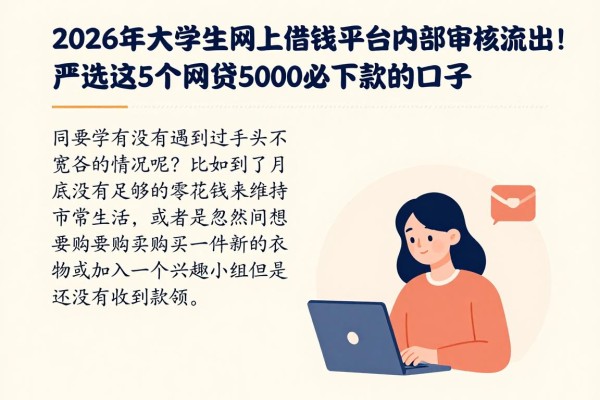2026年大学生网上借钱平台内部审核流出！严选这5个网贷5000必下款的口子