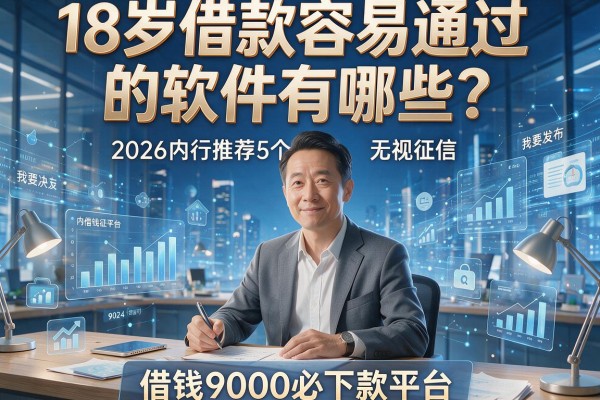 18岁借款容易通过的软件有哪些？2026内行推荐5个无视征信、借钱9000必下款平台