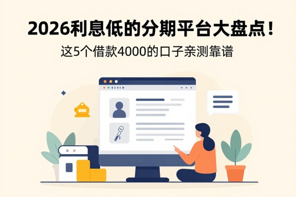 2026利息低的分期平台大盘点！这5个借款4000的口子亲测靠谱