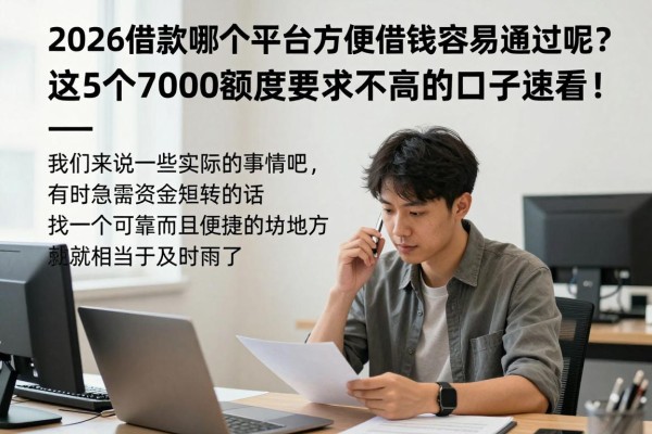 2026借款哪个平台方便借钱容易通过呢？这5个7000额度要求不高的口子速看！