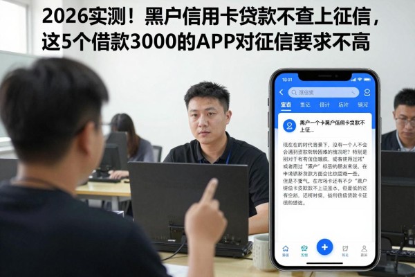 2026实测！黑户信用卡贷款不查上征信，这5个借款3000的APP对征信要求不高