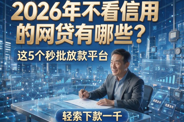 2026年不看信用的网贷有哪些?这5个秒批放款平台,轻松下款一千!