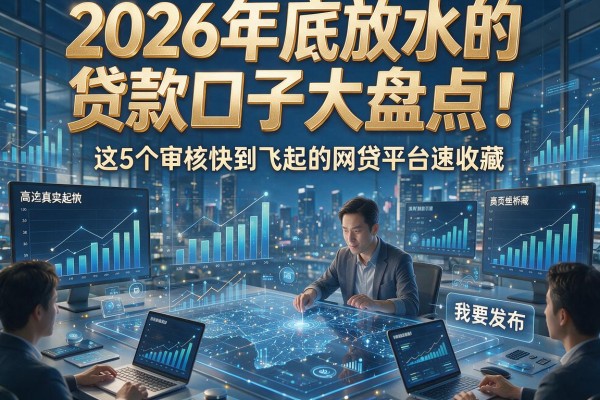 2026年底放水的贷款口子大盘点！这5个审核快到飞起的网贷平台速收藏