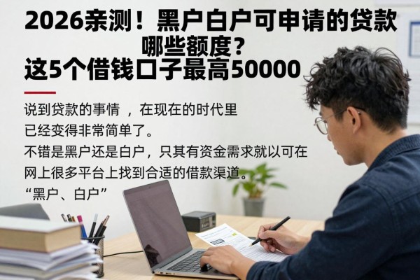 2026亲测！黑户白户可以申请的贷款有哪些额度？这5个借钱口子最高50000