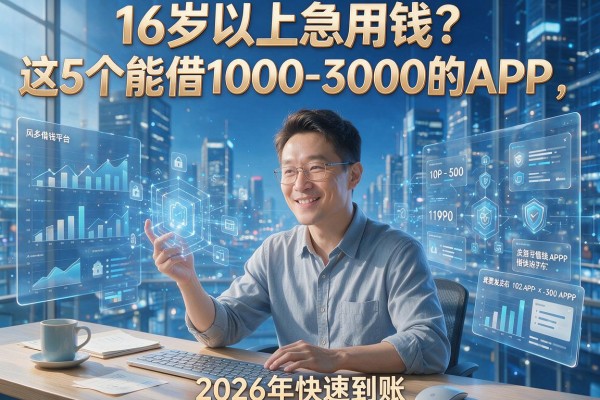 16岁以上急用钱？这5个能借1000-3000的APP，2026年快速到账！