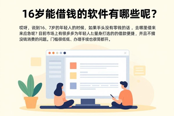 16岁能借钱的软件有哪些呢？5个对年龄要求不高的贷款平台安心推荐