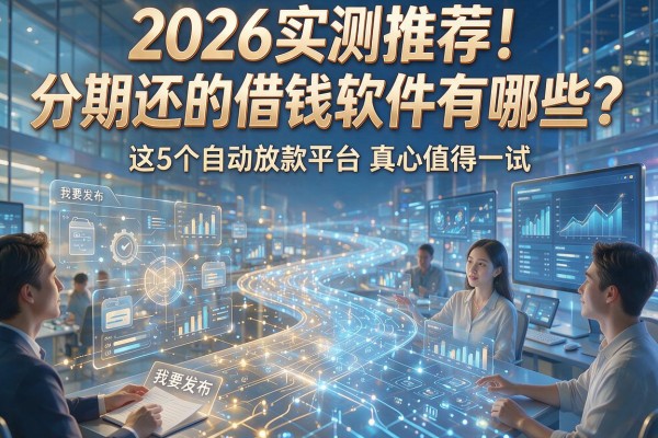 2026实测推荐！分期还的借钱软件有哪些？这5个自动放款平台真心值得一试