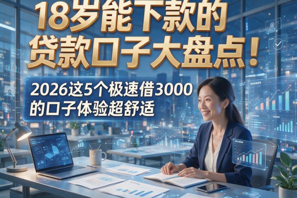 18岁能下款的贷款口子大盘点！2026这5个极速借3000的口子体验超舒适
