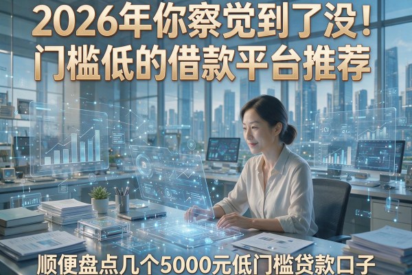 2026年你察觉到了没!门槛低的借款平台推荐,顺便盘点几个5000元低门槛贷款口子