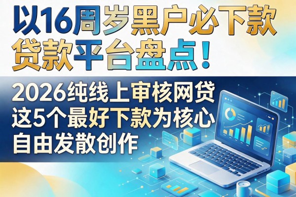 16周岁黑户必下款贷款平台盘点!2026纯线上审核网贷这5个最好下款