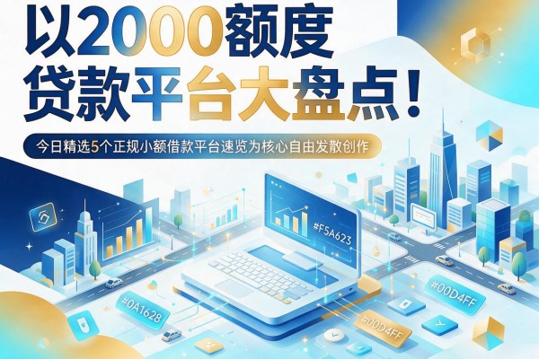 2000额度贷款平台大盘点！今日精选5个正规小额借款平台速览