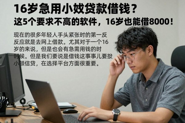 16岁急用小额贷款借钱?这5个要求不高的软件,16岁也能借8000!