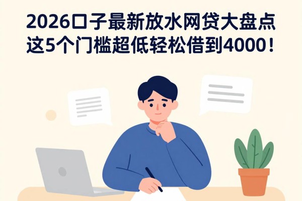 2026口子最新放水网贷大盘点,这5个门槛超低轻松借到4000!