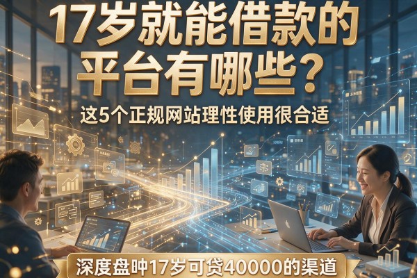 17岁就能借款的平台有哪些？这5个正规网站理性使用很合适，深度盘点17岁可贷40000的渠道