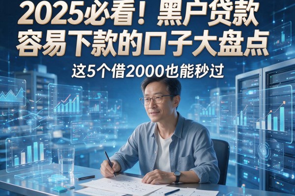 2025必看！黑户贷款容易下款的口子大盘点，这5个借2000也能秒过