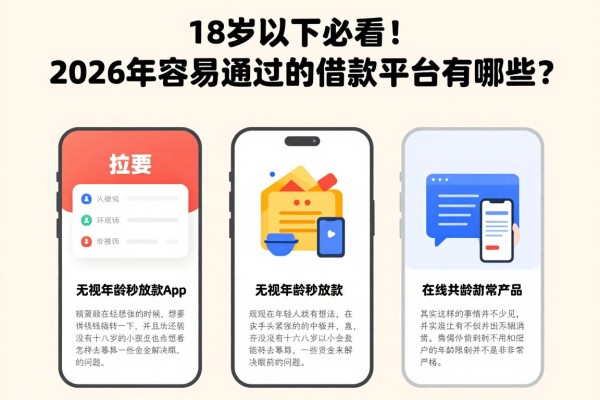 18岁以下必看!2026年容易通过的借款平台有哪些?精选5个无视年龄秒放款App