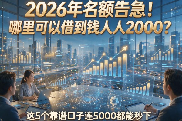 2026年名额告急！哪里可以借到钱人人2000？这5个靠谱口子连5000都能秒下