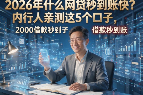 2026年什么网贷秒到账快？内行人亲测这5个口子，2000借款秒到账！