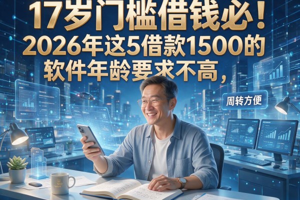 17岁门槛借钱必！2026年这5借款1500的软件年龄要求不高，周转方便超