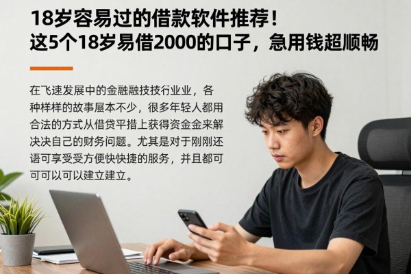 18岁容易过的借款软件推荐！这5个18岁易借2000的口子，急用钱超顺畅