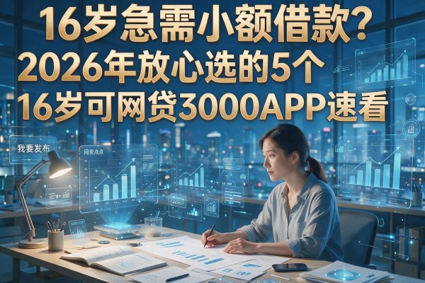 16岁急需小额借款？2026年放心选的5个16岁可网贷3000APP速看