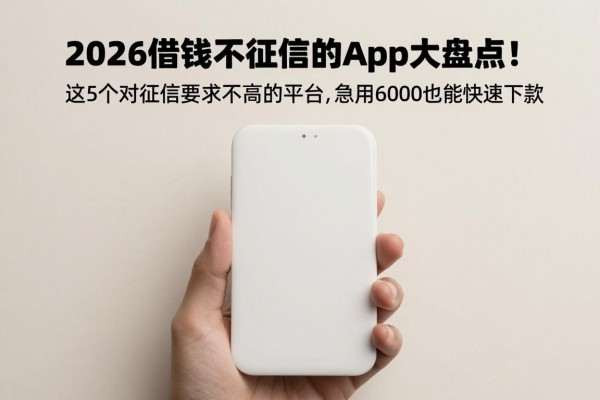 2026借钱不看征信的app大盘点!这5个对征信要求不高的平台,急用6000也能快速下款