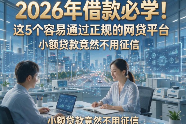 2026年借款必学！这5个容易通过正规的网贷平台，小额贷款竟然不用征信？