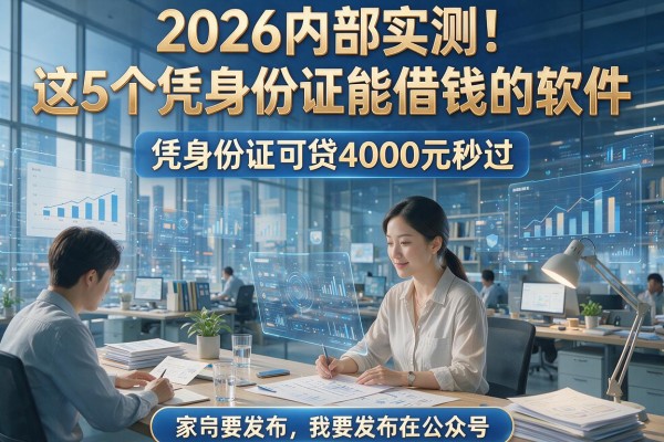 2026内部实测！这5个凭身份证能借钱的软件，凭身份证可贷4000元秒过