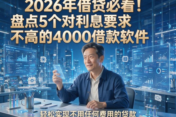 2026年借贷必看!盘点5个对利息要求不高的4000借款软件,轻松实现不用任何费用的贷款