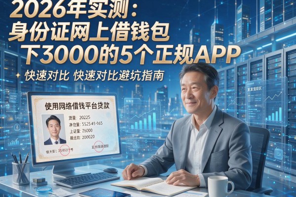 2026年实测：身份证网上借钱包下3000的5个正规APP，快速对比避坑指南！